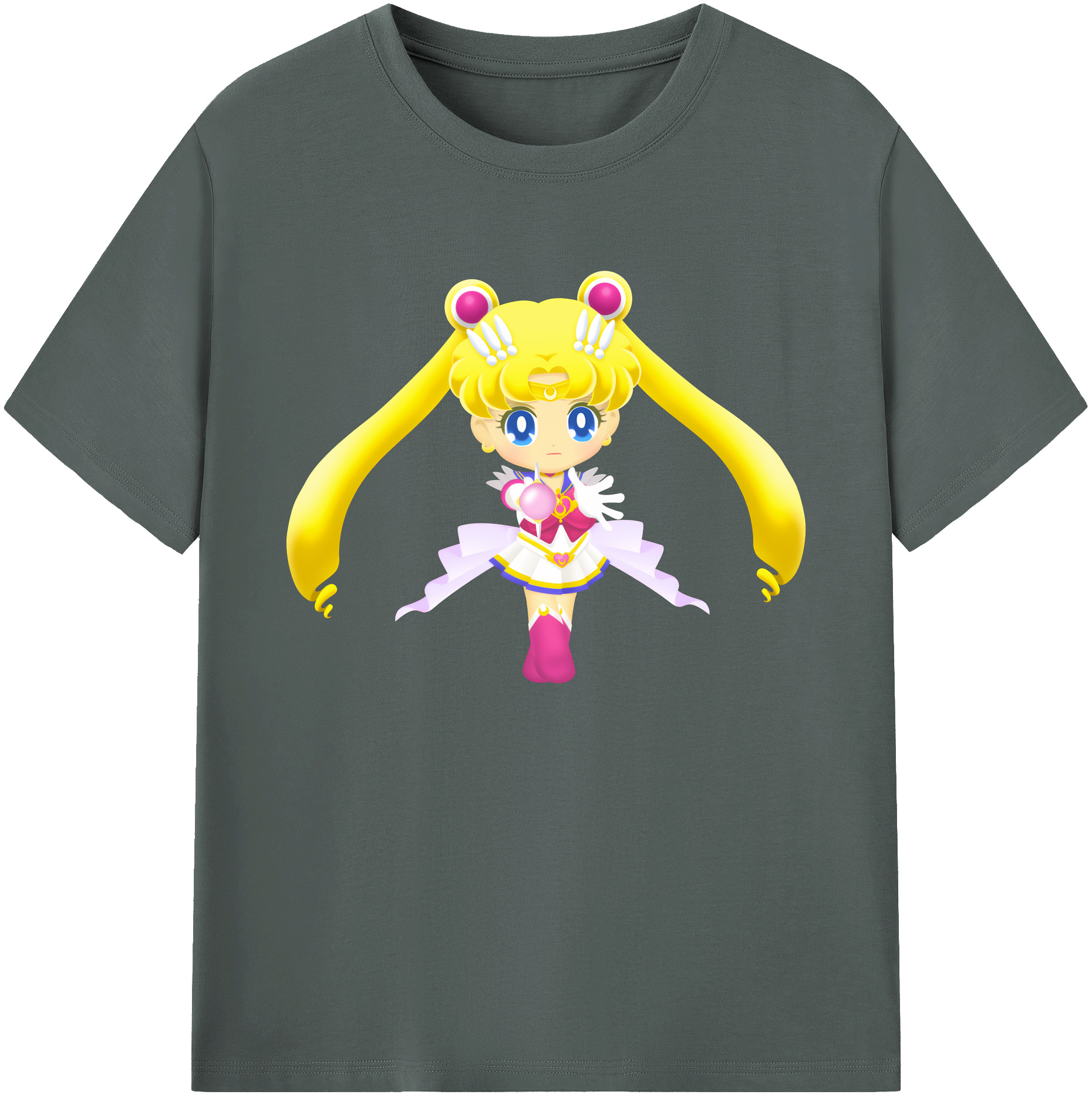 （画像用） 美少女戦士セーラームーン 月野 うさぎ つきの うさぎ Sailor Moon Tsukino Usagi 綿100％ メンズ半袖Tシャツ｜肌触りやわらか＆通気性